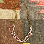 Triple paper bead necklace