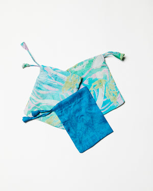 Blue Sari Pouch- Pack of 10