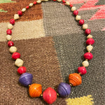 Mixed paper bead necklace