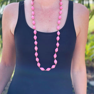 Solid paper bead necklace