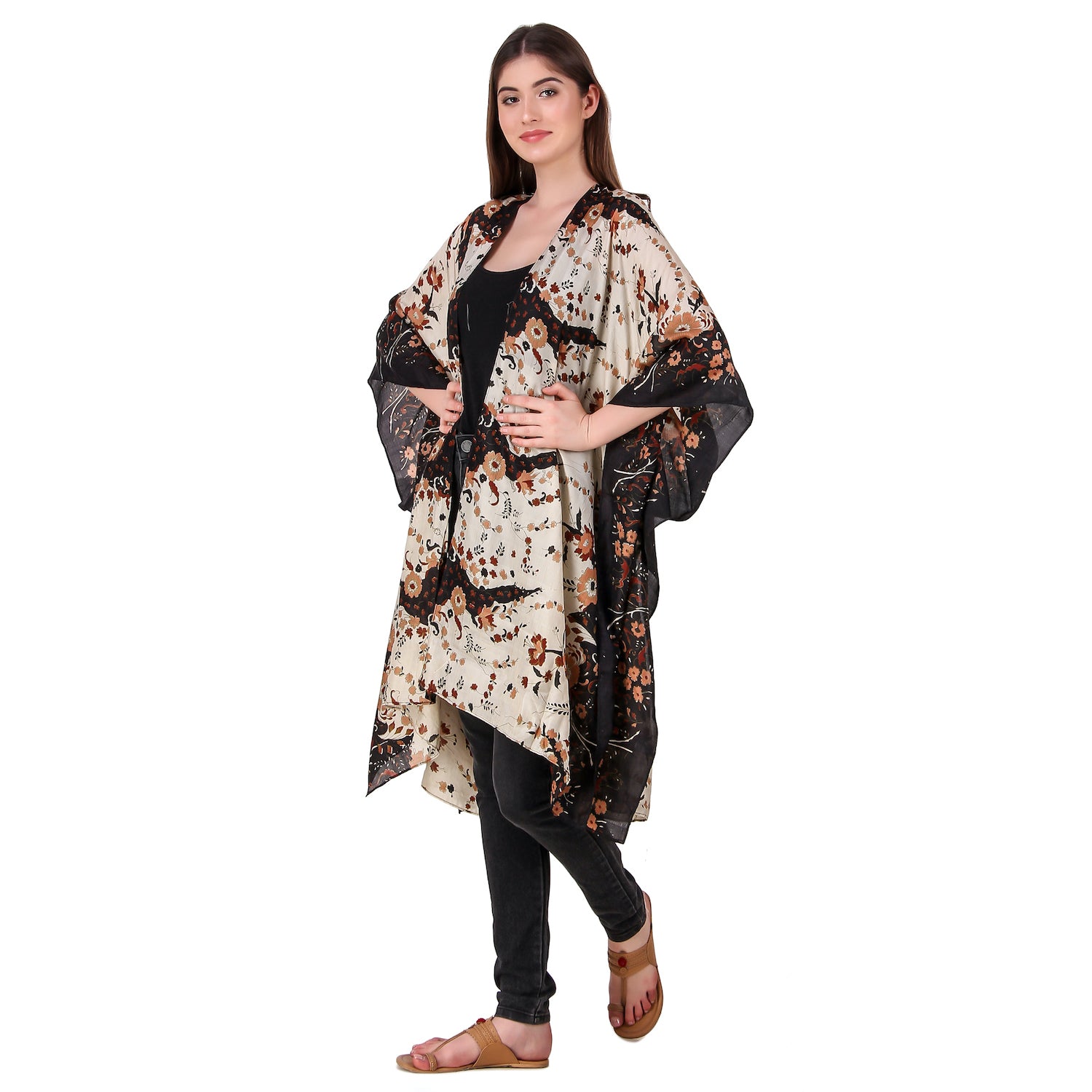 Black Sari Kimono
