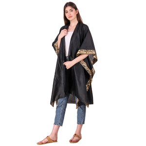 Black Sari Kimono