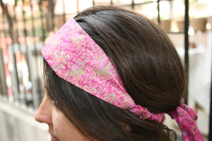 Pink Flat Tie Headband