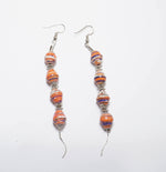 Ugandan 4 paper bead earrings