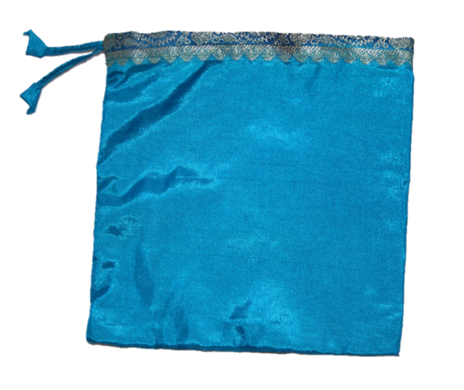 Blue Sari Pouch- Pack of 10