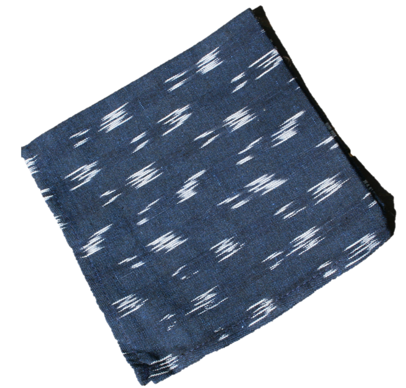 Blue Static Ikat Cloth Napkin- Set of 2
