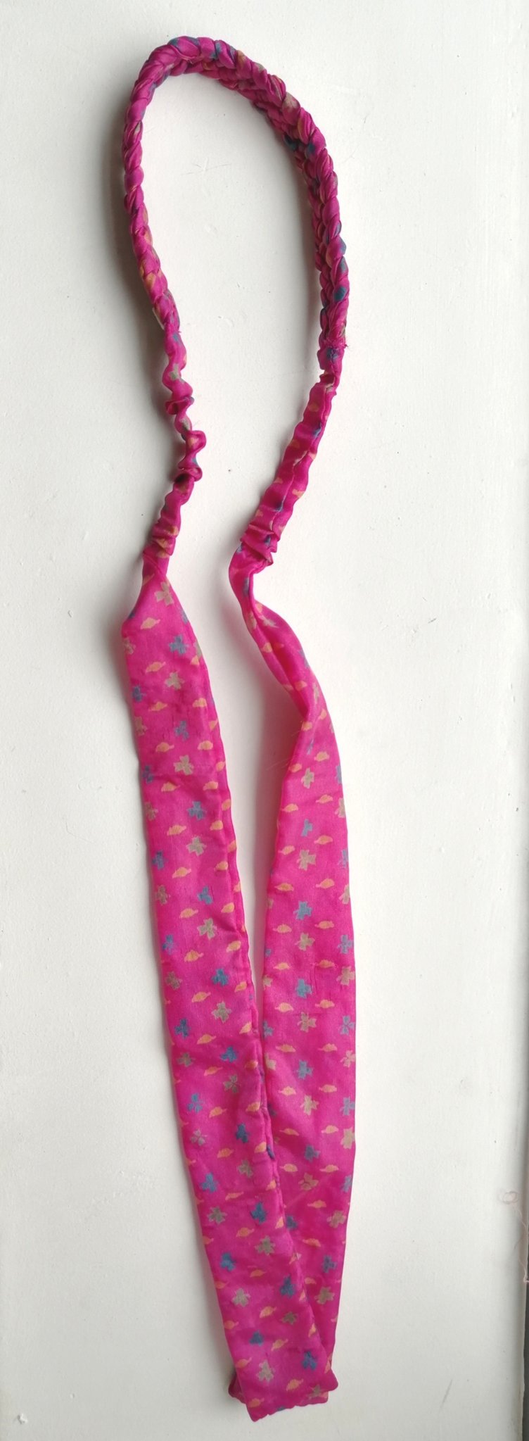 Pink Braided Tie Headband