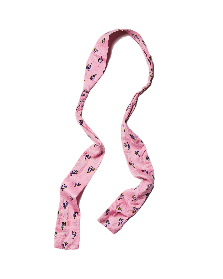 pink sari headband tie made in india