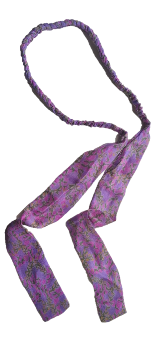 Purple Braided Tie Headband