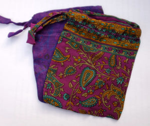 Purple Sari Pouch- Pack of 10