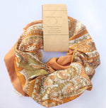 earthtone sari scrunchie set made in India