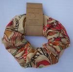 earthtone sari scrunchie set made in India